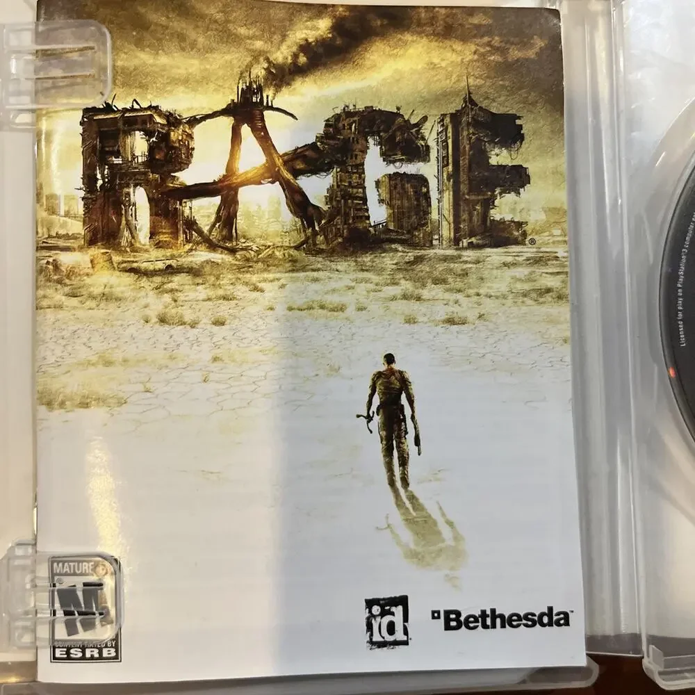 Rage - PS3 - CIB. Tested. No Scratches. Artwork Damage.